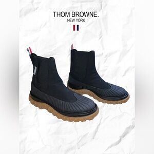 Thom Browne Men’s Black Chelsea Water Repellent Duck Boots